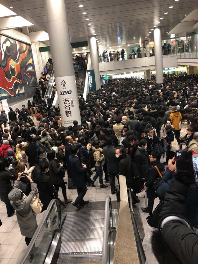 大混雑！ 2018年1月22日関東大雪で渋谷駅の井の頭線入場規制がヤバいことに（笑）photo_snow0001a
