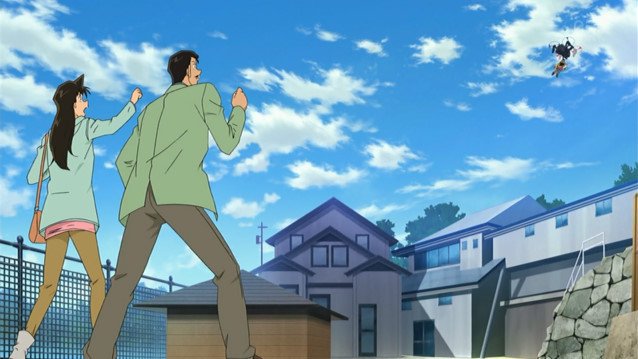 【名探偵コナンおもしろ画像】1億円と一緒にドローンで空を飛ぶコナン(笑)