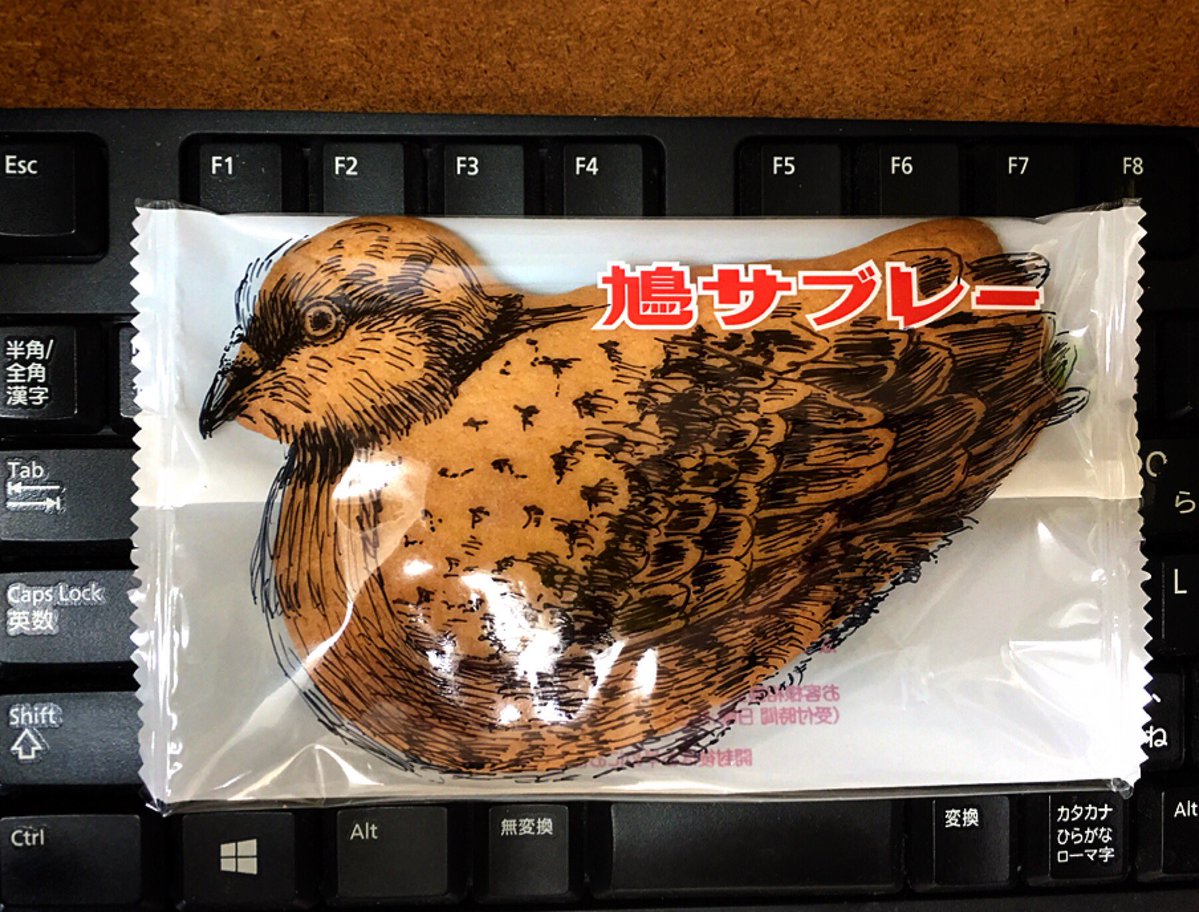 リアル 鎌倉銘菓 豊島屋 鳩サブレ の袋に落書きをしたらリアルな鳩になった 笑