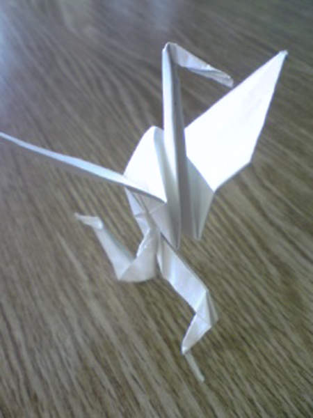 変身 折り鶴が二足歩行に進化する過程 笑