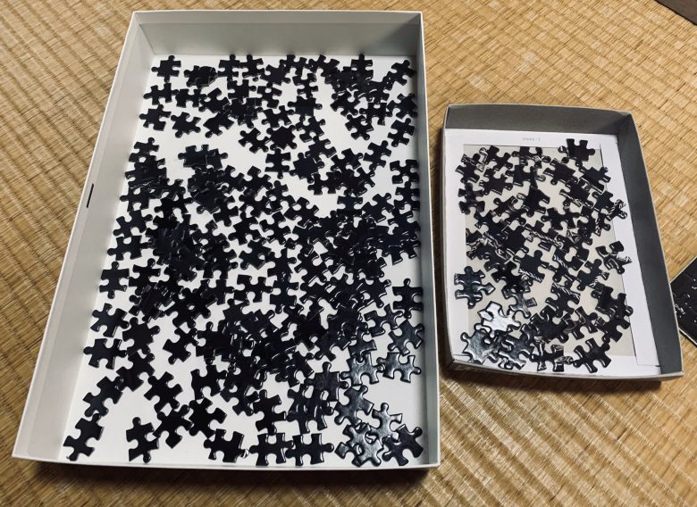 キングダムハーツのジグソーパズルが真っ黒で難しすぎ（笑）
