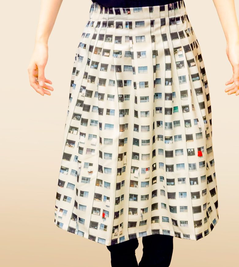 【おもしろスカート】団地の写真で作ったオシャレなスカート（笑）