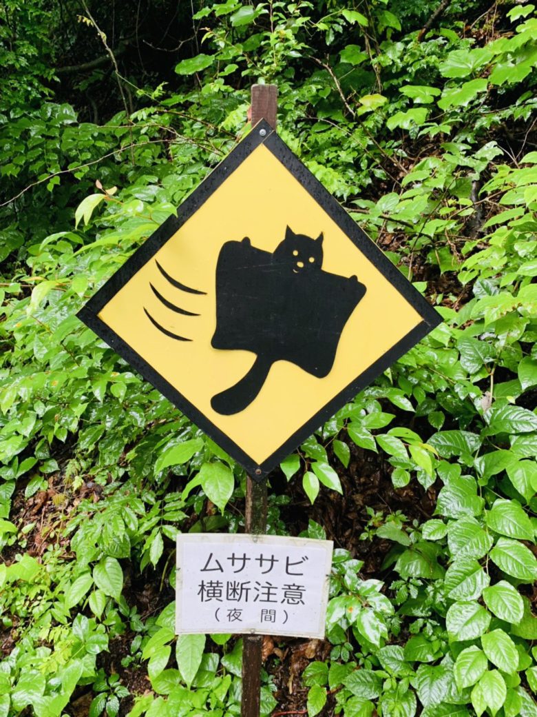 【道路標識おもしろ画像】軽井沢にある「ムササビ横断注意」の道路標識（笑）